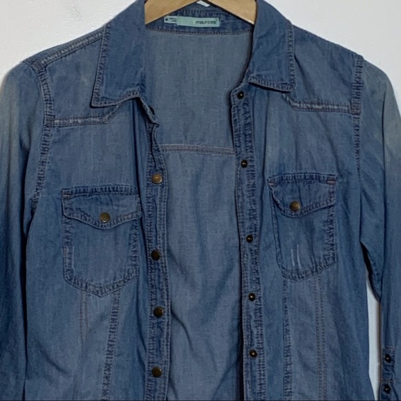EUC Maurices Denim Western Style Snap‎ Front Shirt - Picture 3 of 10